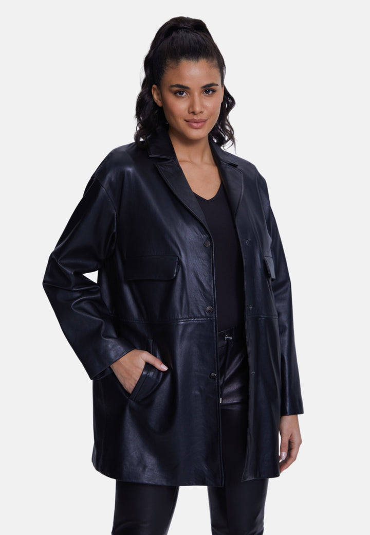 Women's Shearling Jacket Nappa Black