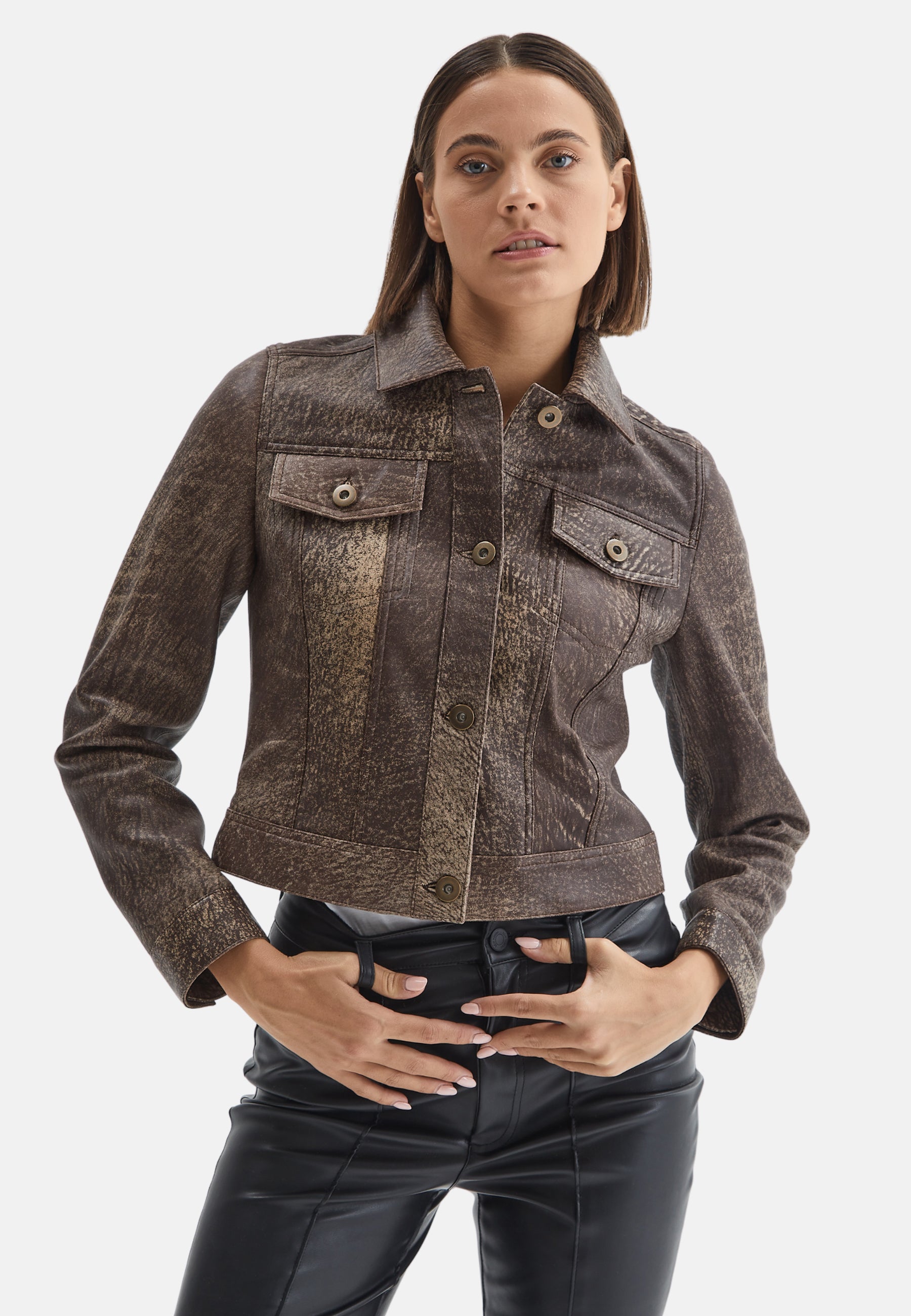 Authentic Western Leather Jacket, Stoning Brown