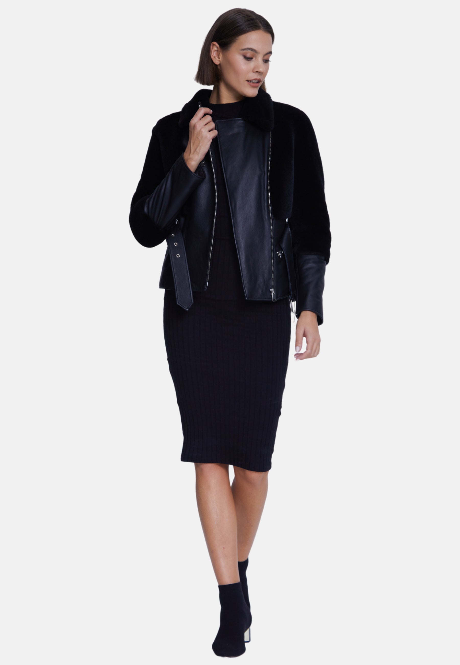 Women's Fashion Jacket, Nappa Black