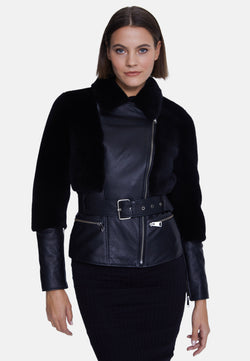 Image of Women's Fashion Jacket, Nappa Black