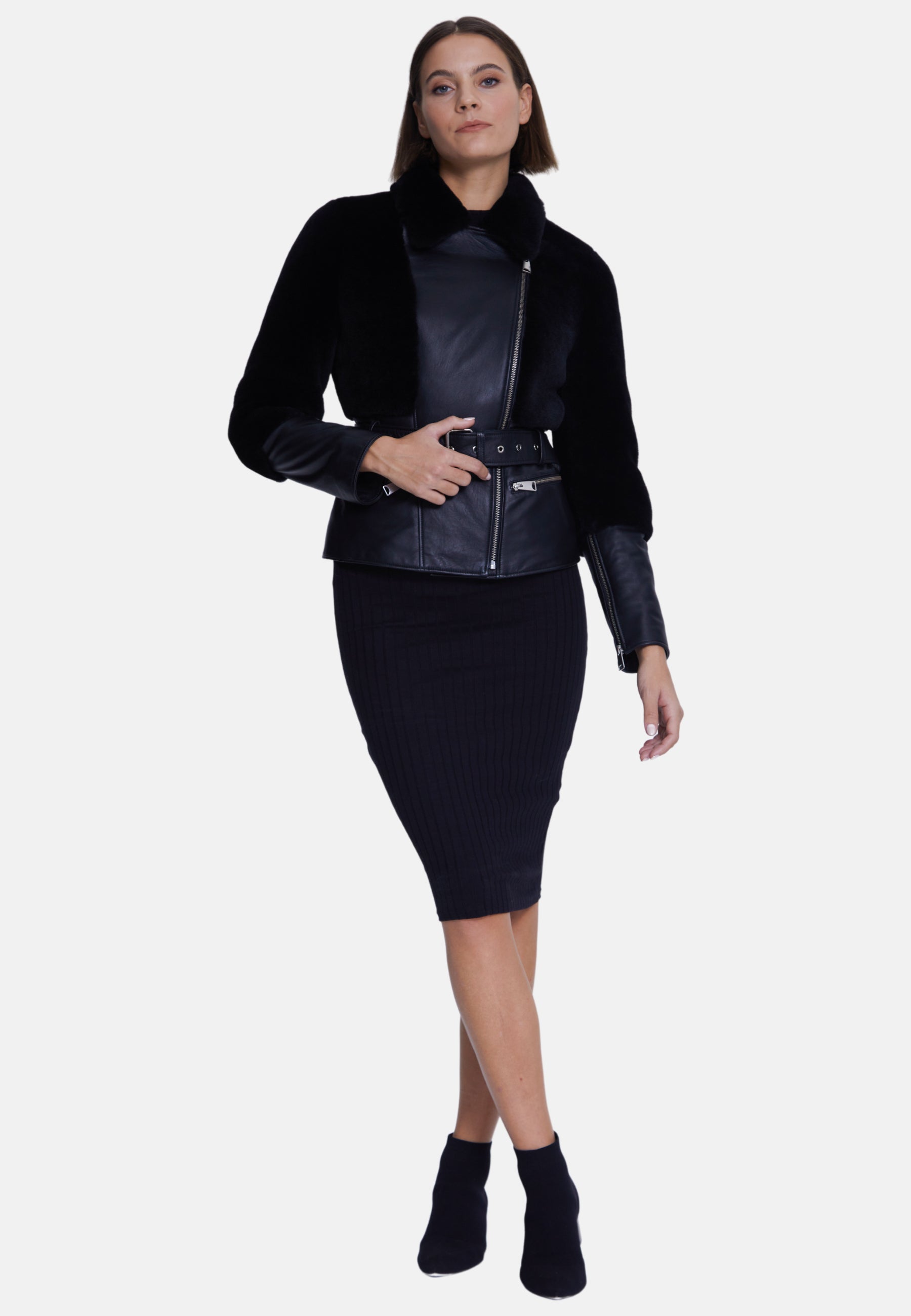 Women's Fashion Jacket, Nappa Black