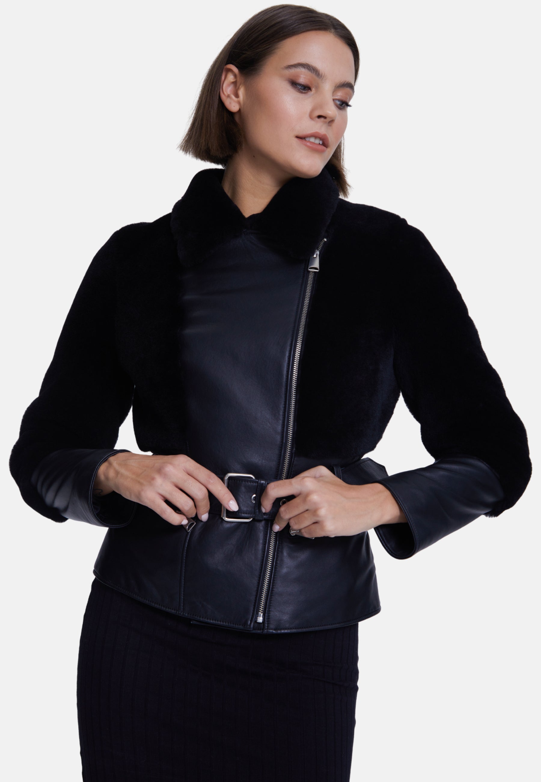 Women's Fashion Jacket, Nappa Black