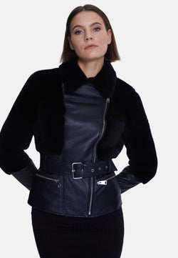 Image of Women's Fashion Jacket, Nappa Black