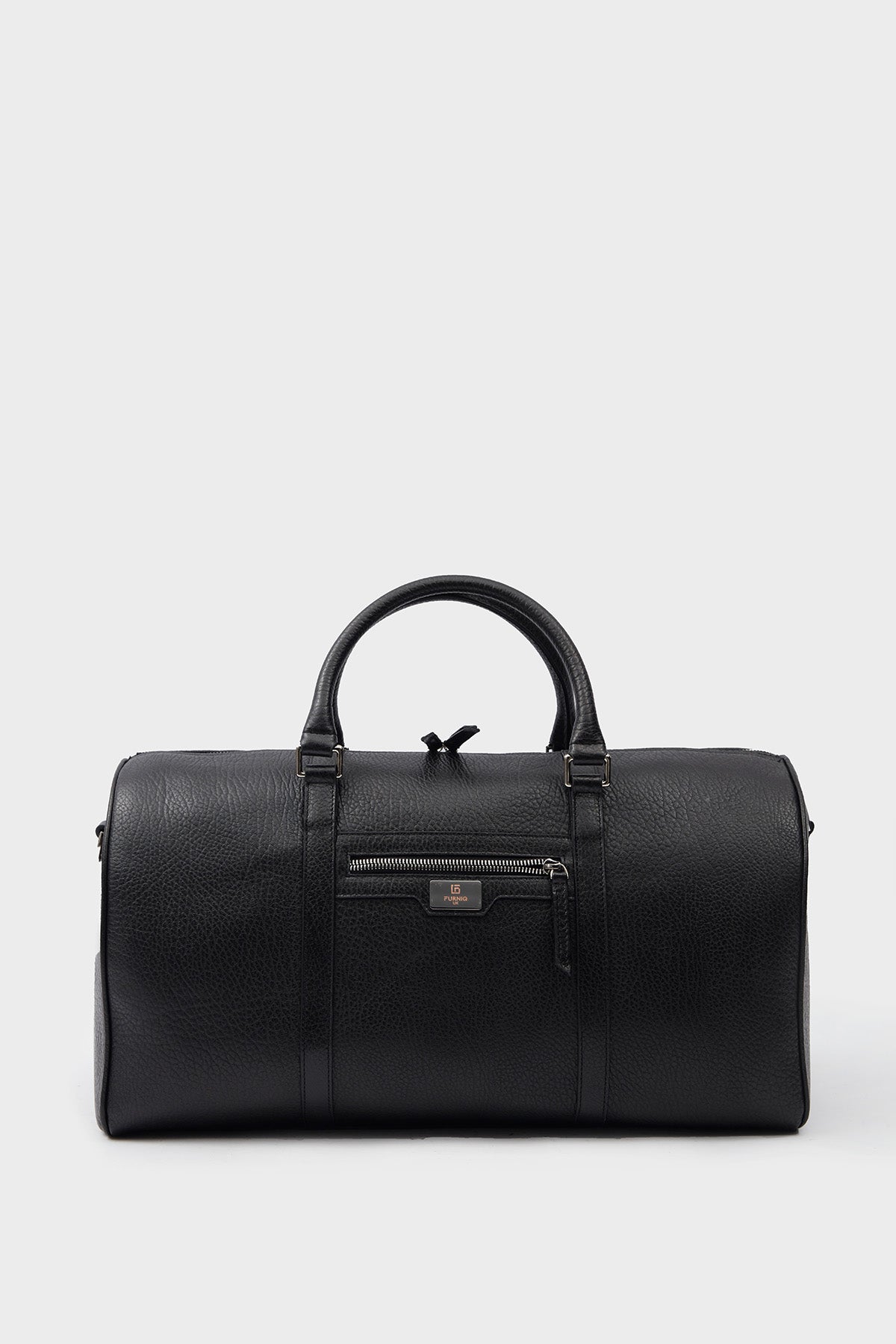 Genuine Leather Duffle Bag, Travel Bag, Venous Pattern Black