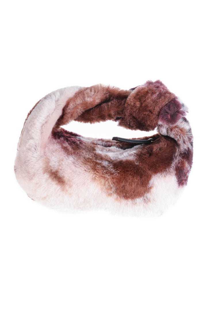 Women's Shearling Mini Bag, Brown Multicolor