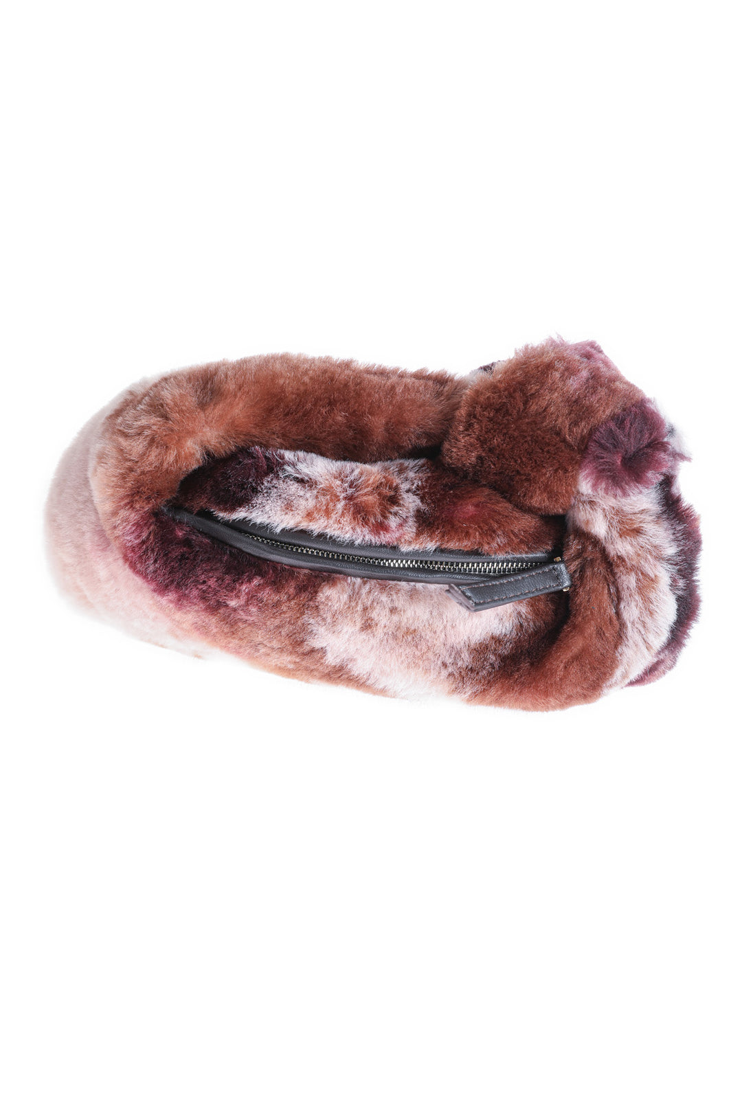 Women's Shearling Mini Bag, Brown Multicolor