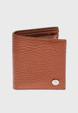 Image of Genuine Leather Venous Pattern Tan Trifold Wallet