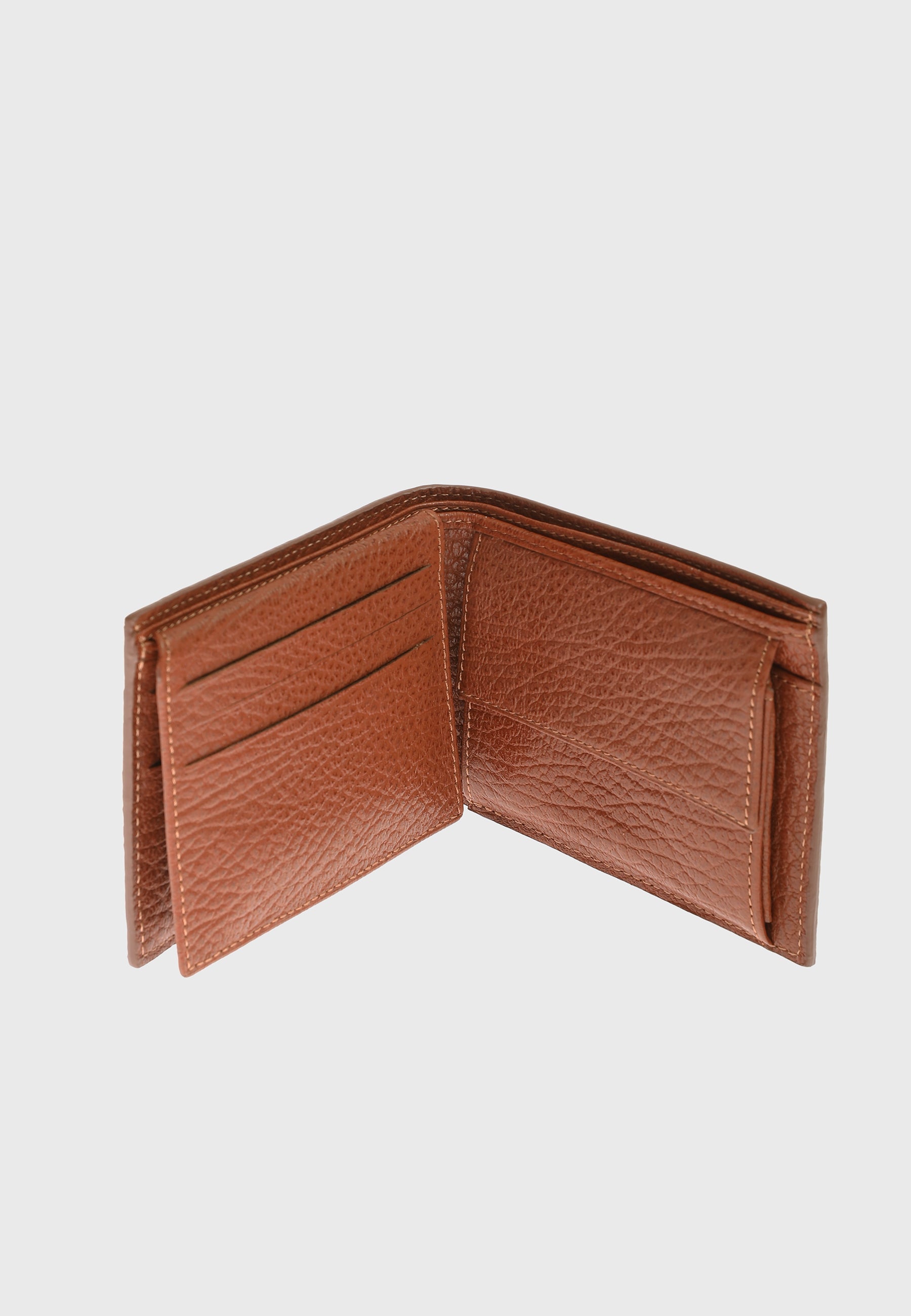 Genuine Leather Venous Pattern Tan Overflap Wallet