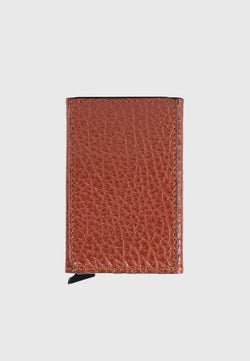 Image of Genuine Leather Venous Pattern Tan Card Holder