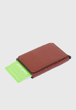 Image of Genuine Leather Venous Pattern Tan Card Holder