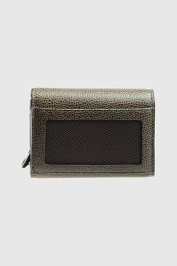 Image of Genuine Leather Caviar Pattern Mouse Snap Closure Wallet & Card Holder